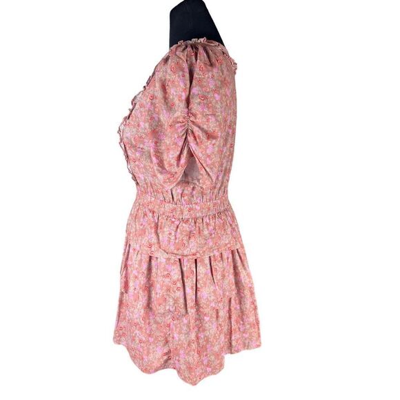 Loveshackfancy Roth mini warm taupe sienna floral ruffle  XL - Picture 3 of 8